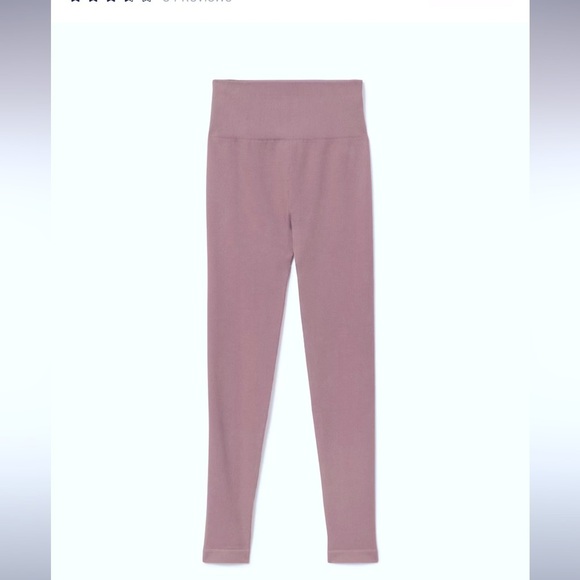 Everlane NWT Seamless Leggings Organic light purple ribbed - Picture 6 of 9